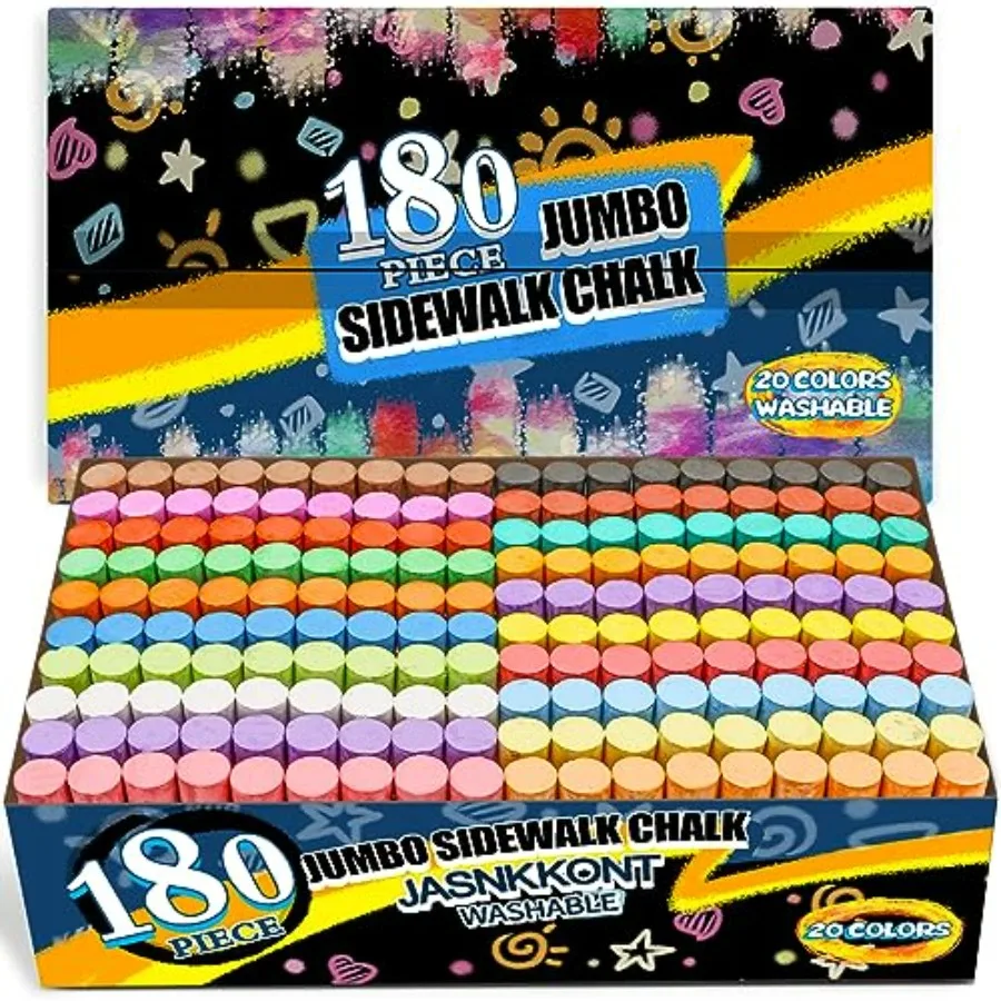 180 Pack Washable Sidewalk Cha – Chalk Outdoor Jumbo Bewertung und Preis