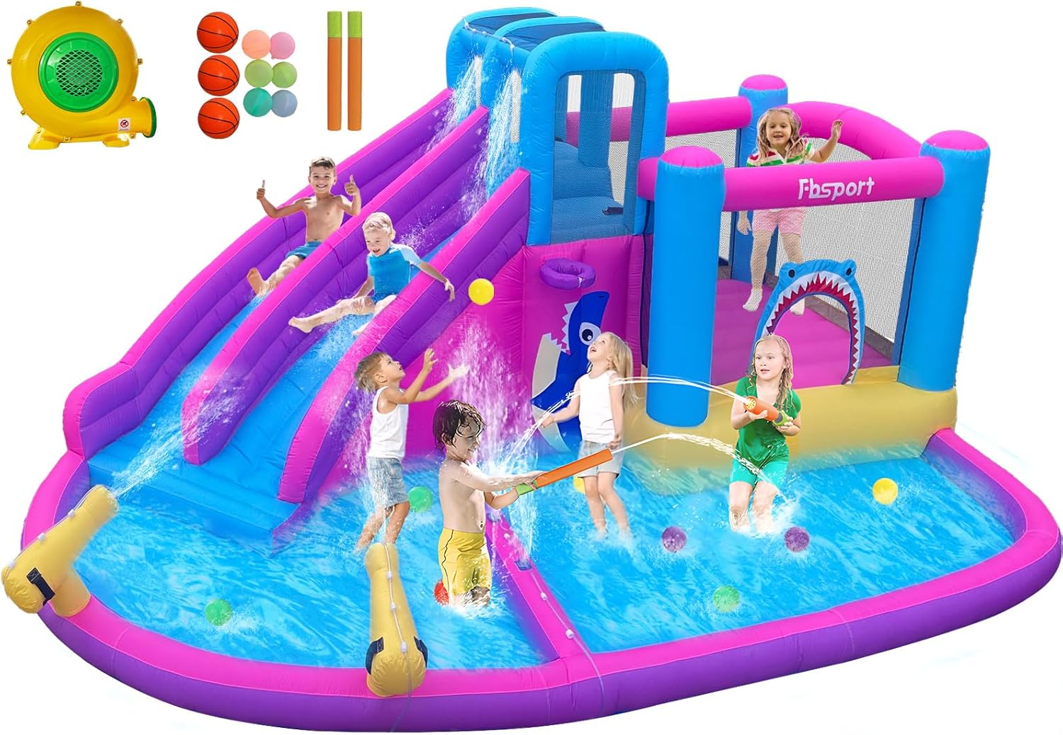Twin Water Slides Inflatable B – Kids Outdoor Water Slide Bewertung und Preis