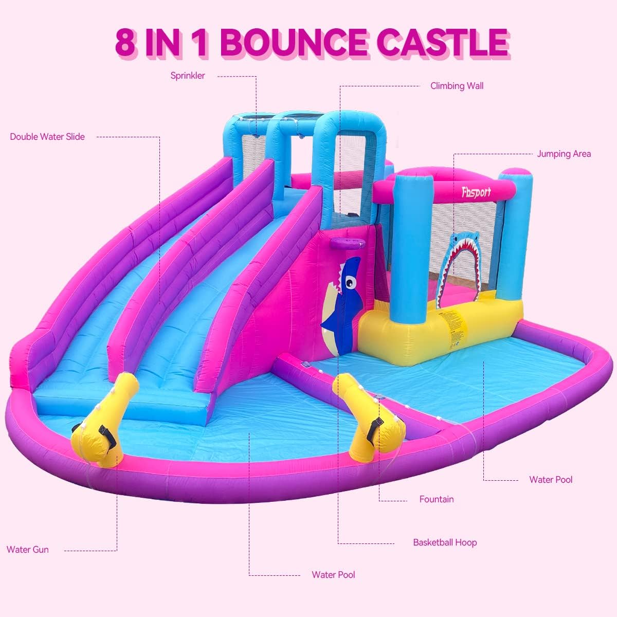 Twin Water Slides Inflatable B – Kids Outdoor Water Slide Bewertung und Preis