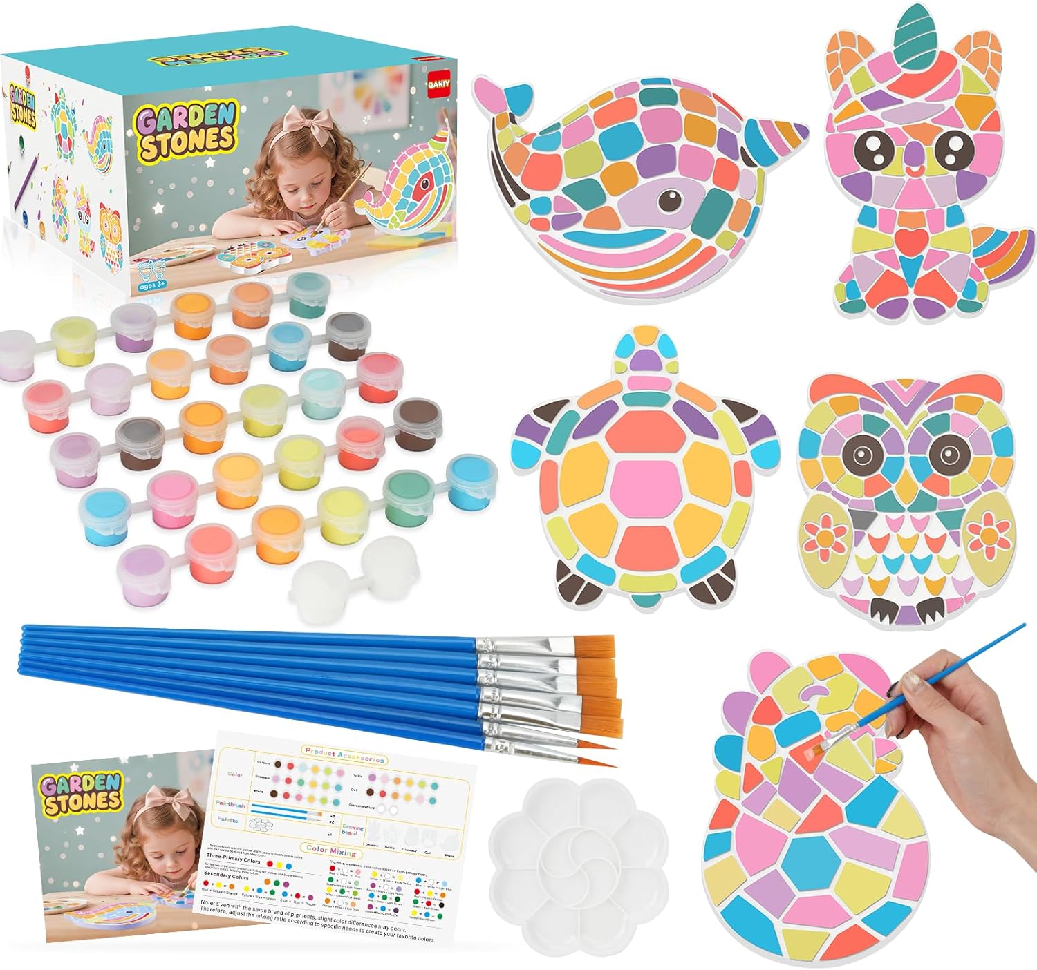 5-Pack Stepping Stones Paintin – Kids Outdoor Garden Set Bewertung und Preis
