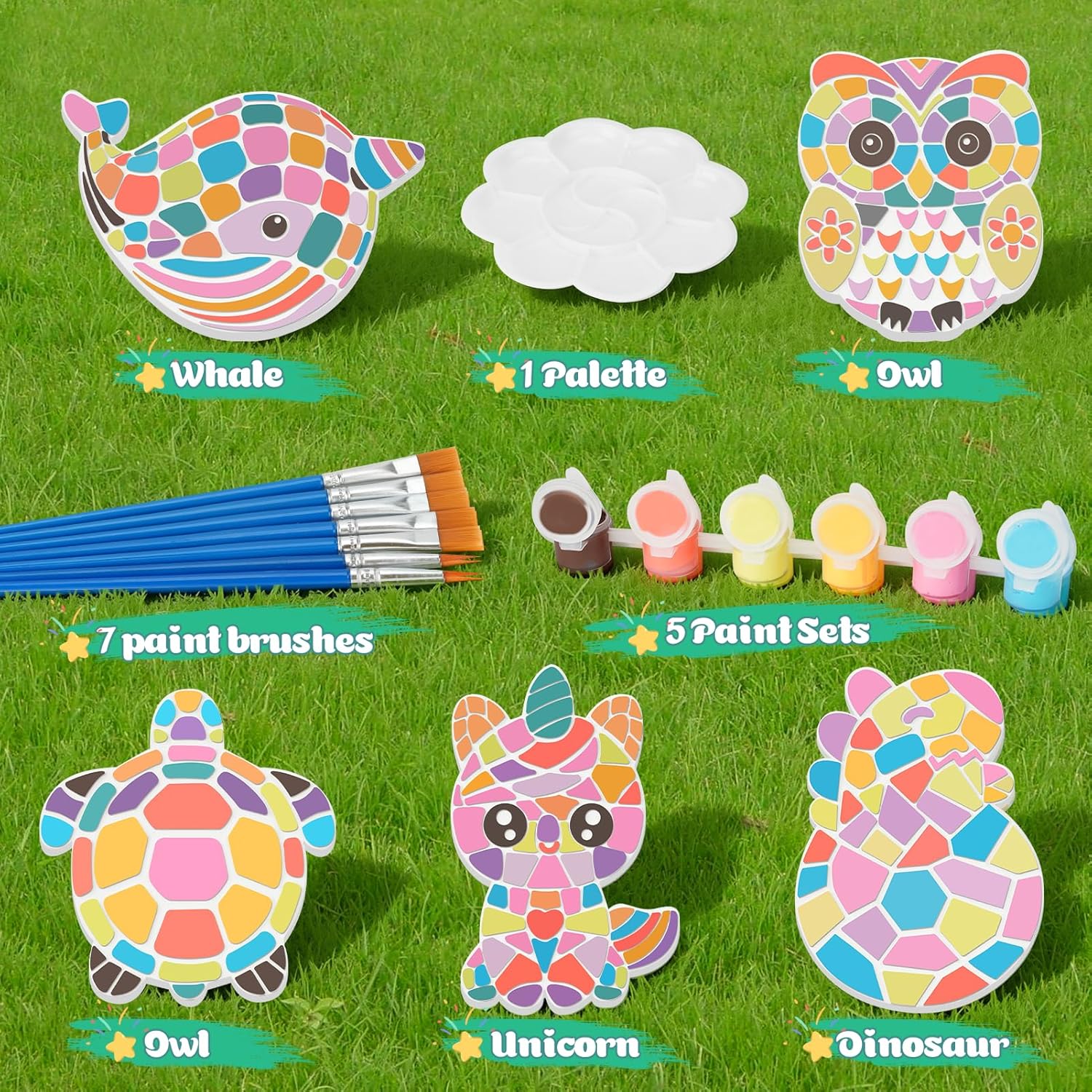 5-Pack Stepping Stones Paintin – Kids Outdoor Garden Set Bewertung und Preis