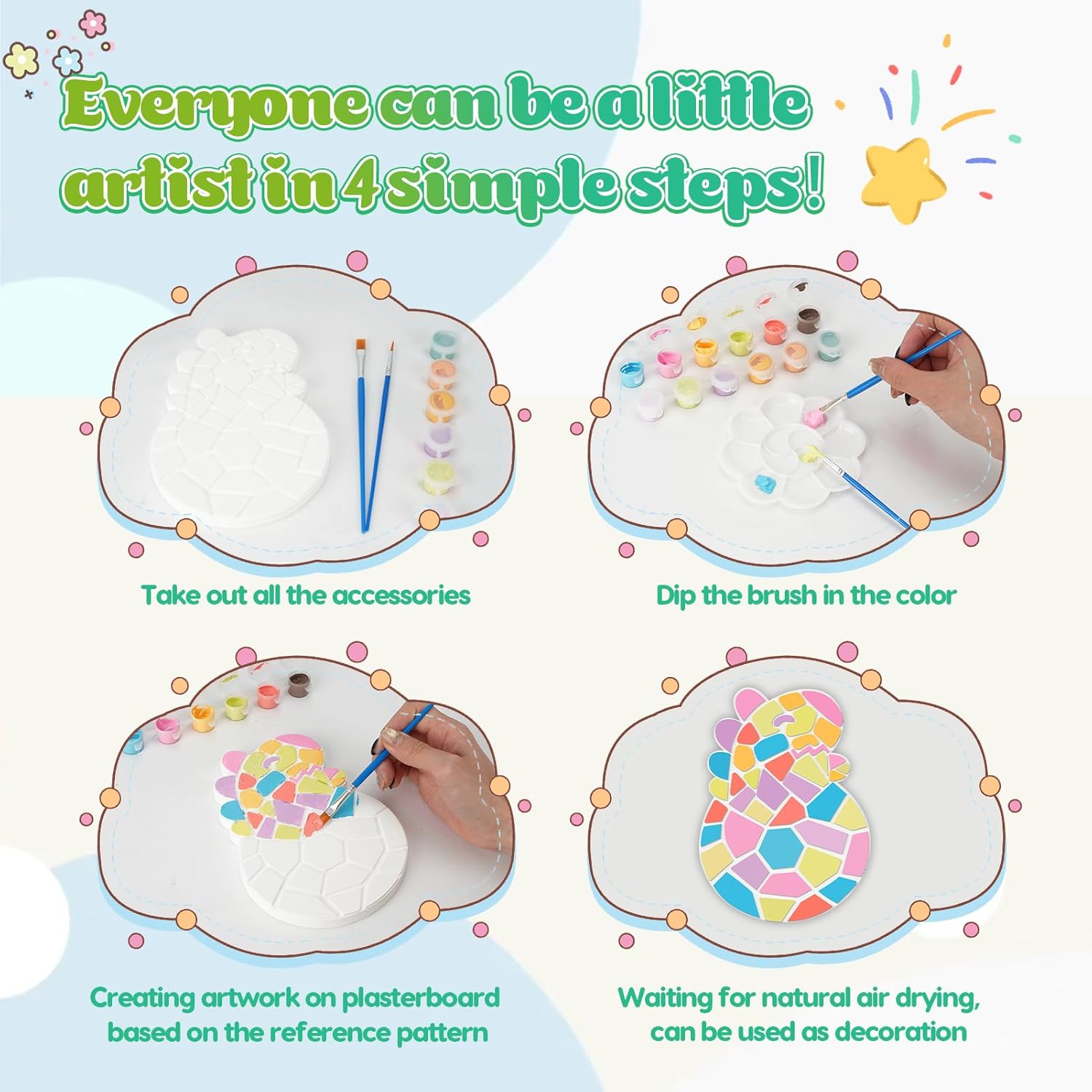 5-Pack Stepping Stones Paintin – Kids Outdoor Garden Set Bewertung und Preis