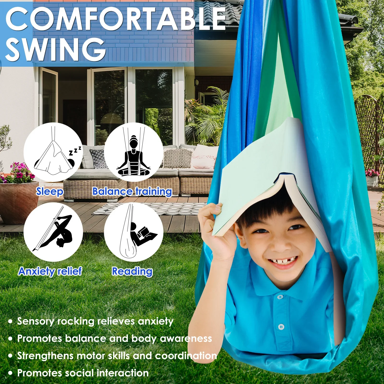 Sensory Swing Comfortable Kids – Kids Outdoor Hammock Swing Bewertung und Preis