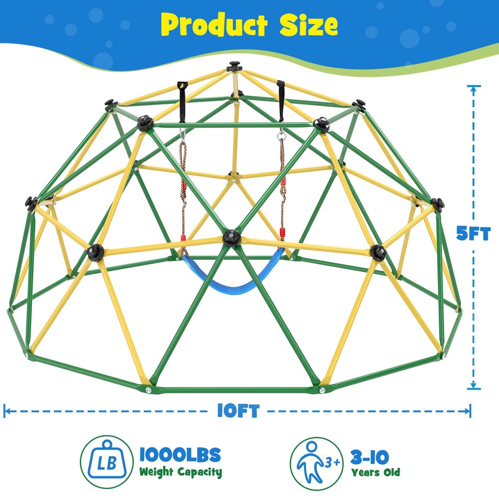 Climbing Dome, 10FT Climber wi – Kids Outdoor Hammock Swing Bewertung und Preis