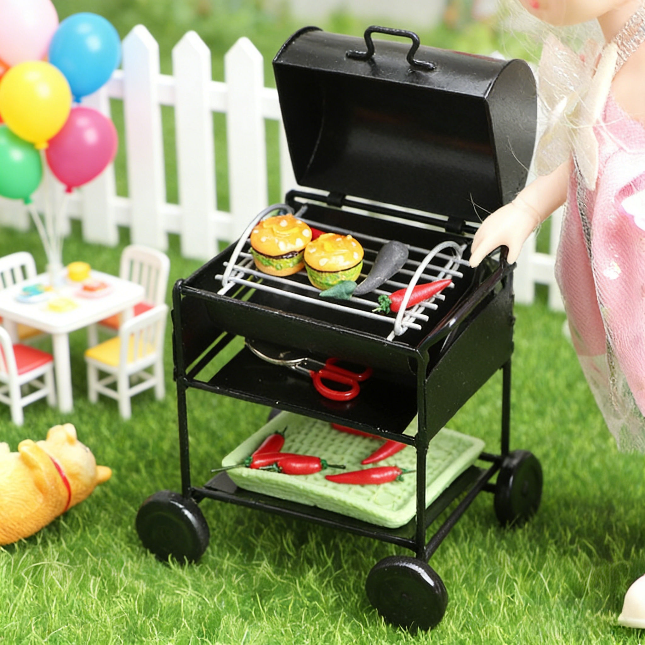 1:12 Dollhouse Miniature Furni – Kids Outdoor Grill Set Bewertung und Preis