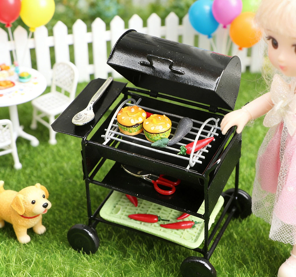 1:12 Dollhouse Miniature Furni – Kids Outdoor Grill Set Bewertung und Preis